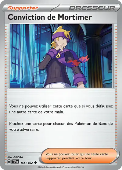 Image de la carte Pokemon Conviction de Mortimer 155/162