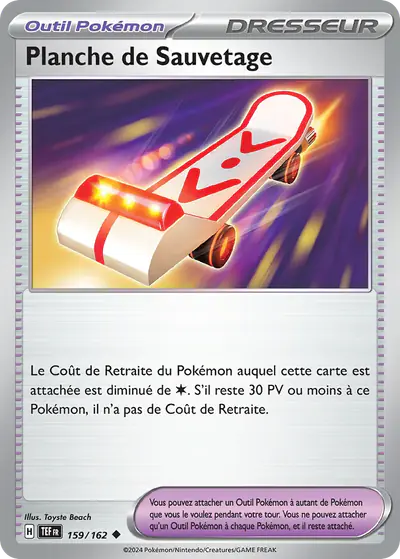 Image de la carte Pokemon Planche de Sauvetage 159/162