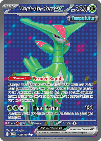 Image de la carte Pokemon Vert-de-Fer ex 186/162