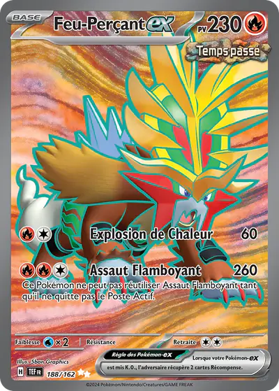 Image de la carte Pokemon Feu-Perçant ex 188/162
