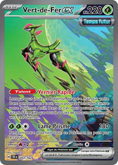 Image de la carte Pokemon Vert-de-Fer ex 203/162