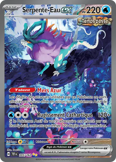 Image de la carte Pokemon Serpente-Eau ex 205/162