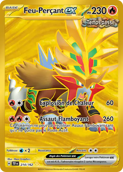 Image de la carte Pokemon Feu-Perçant ex 214/162
