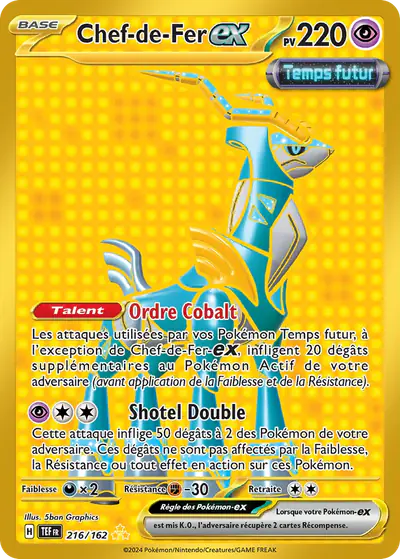 Image de la carte Pokemon Chef-de-Fer ex 216/162