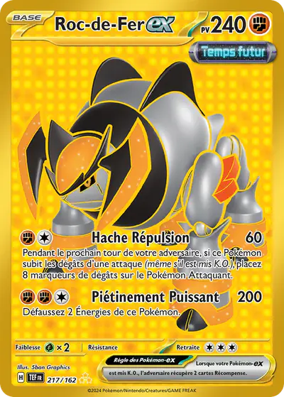 Image de la carte Pokemon Roc-de-Fer ex 217/162