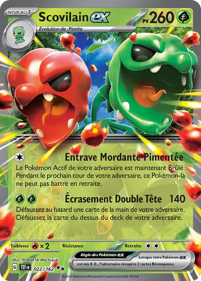 Image de la carte Pokemon Scovilain ex 022/162