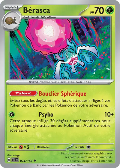Image de la carte Pokemon Bérasca 024/162