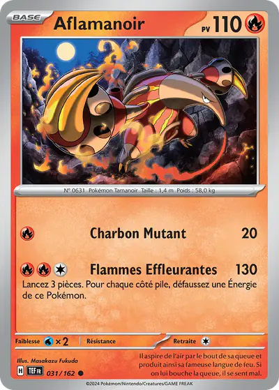Image de la carte Pokemon Aflamanoir 031/162
