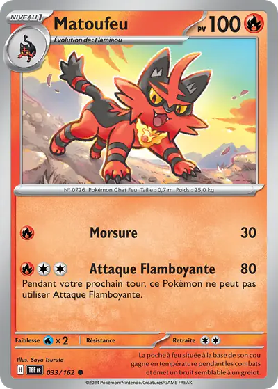 Image de la carte Pokemon Matoufeu 033/162