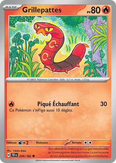 Image de la carte Pokemon Grillepattes 036/162