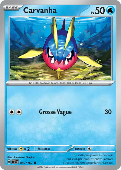 Image de la carte Pokemon Carvanha 042/162