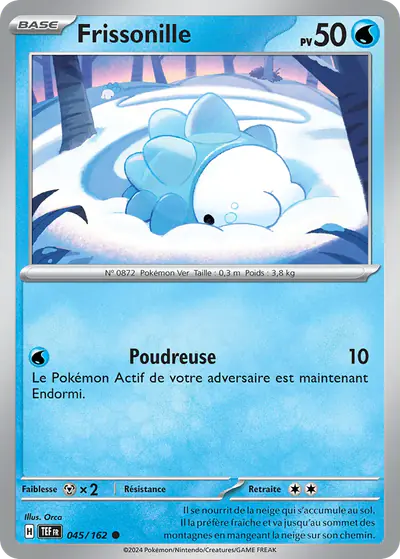 Image de la carte Pokemon Frissonille 045/162