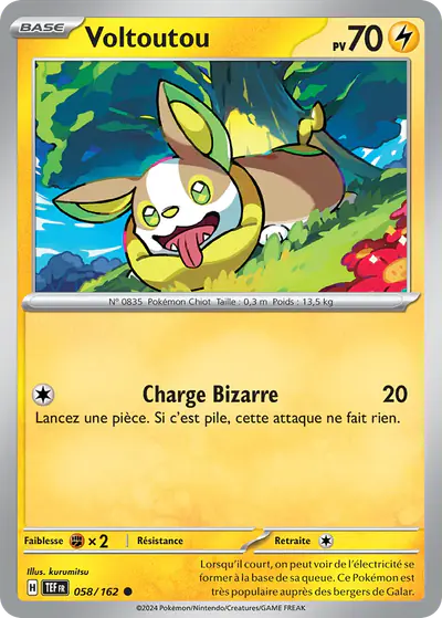 Image de la carte Pokemon Voltoutou 058/162