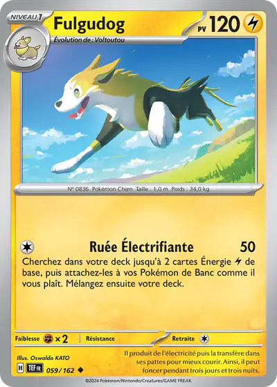 Image de la carte Pokemon Fulgudog 059/162