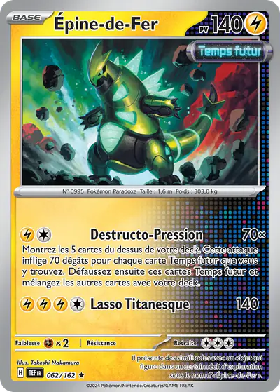 Image de la carte Pokemon Épine-de-Fer 062/162