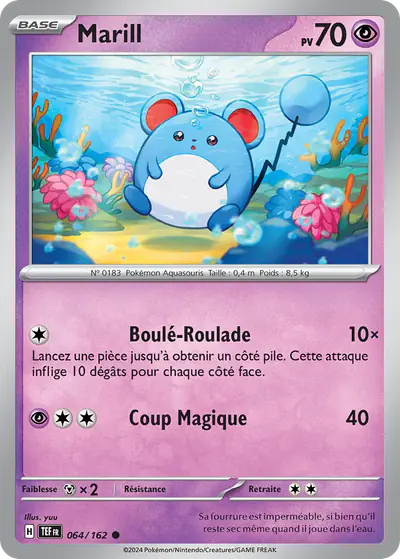 Image de la carte Pokemon Marill 064/162