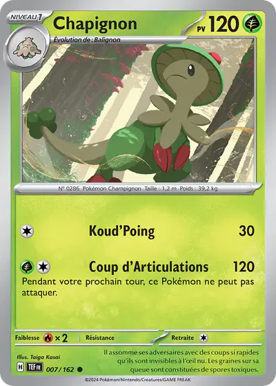 Image de la carte Pokemon Chapignon 007/162