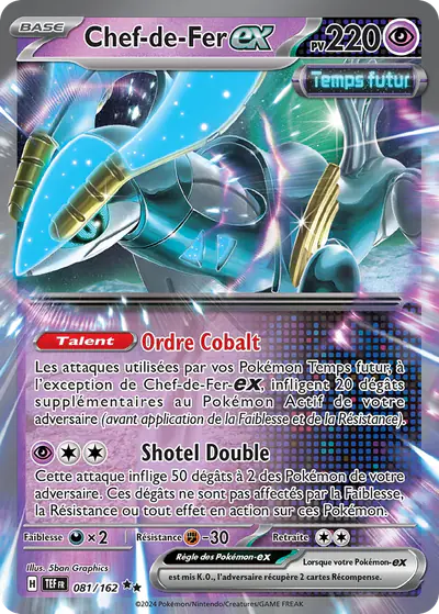 Image de la carte Pokemon Chef-de-Fer ex 081/162