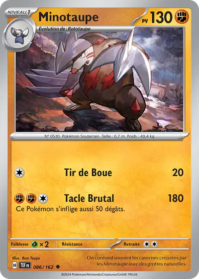 Image de la carte Pokemon Minotaupe 086/162