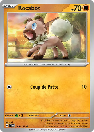 Image de la carte Pokemon Rocabot 089/162