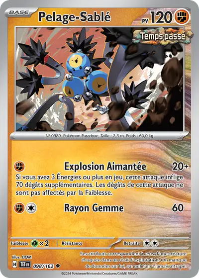 Image de la carte Pokemon Pelage-Sablé 098/162