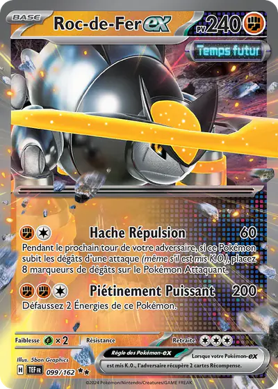 Image de la carte Pokemon Roc-de-Fer ex 099/162