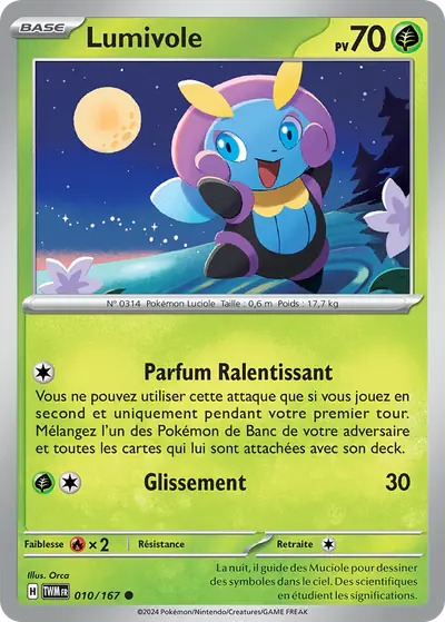 Image de la carte Pokemon Lumivole 010/167