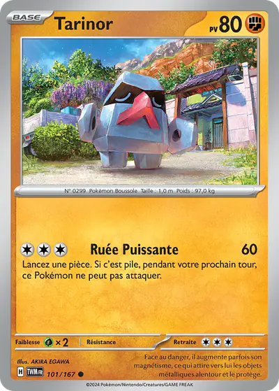 Image de la carte Pokemon Tarinor 101/167