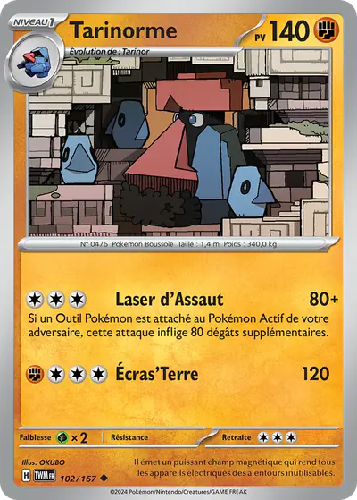 Image de la carte Pokemon Tarinorme 102/167