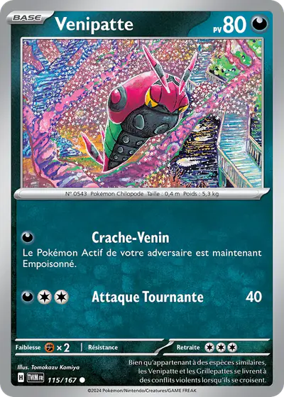 Image de la carte Pokemon Venipatte 115/167