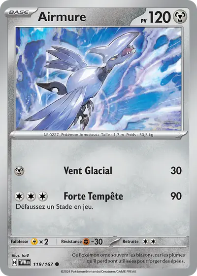 Image de la carte Pokemon Airmure 119/167