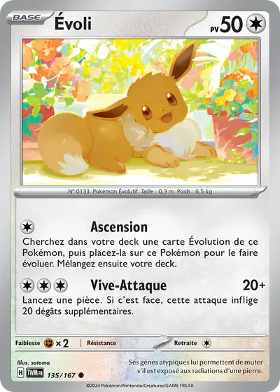 Image de la carte Pokemon Évoli 135/167