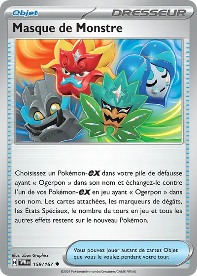 Image de la carte Pokemon Masque de Monstre 159/167