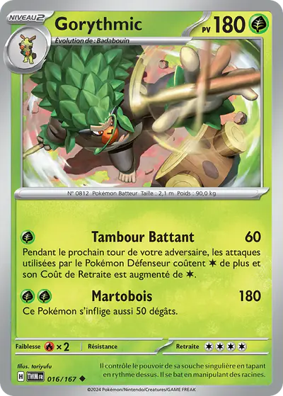 Image de la carte Pokemon Gorythmic 016/167