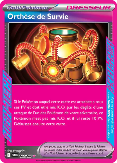 Image de la carte Pokemon Orthèse de Survie 164/167