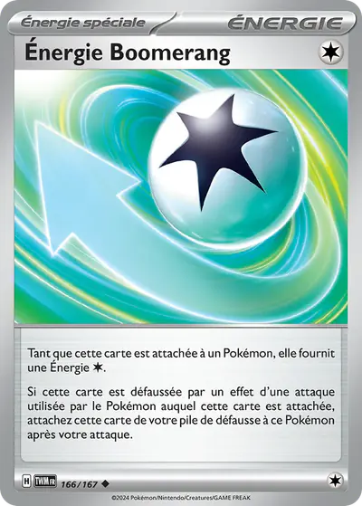 Image de la carte Pokemon Énergie Boomerang 166/167