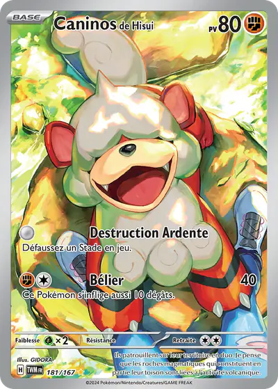 Image de la carte Pokemon Caninos de Hisui 181/167