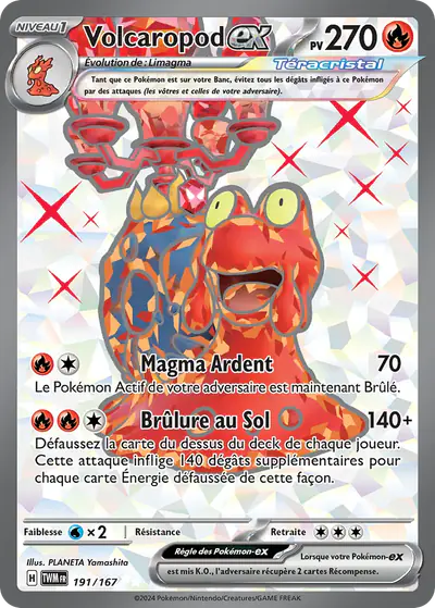 Image de la carte Pokemon Volcaropod ex 191/167
