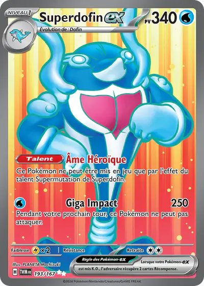 Image de la carte Pokemon Superdofin ex 193/167