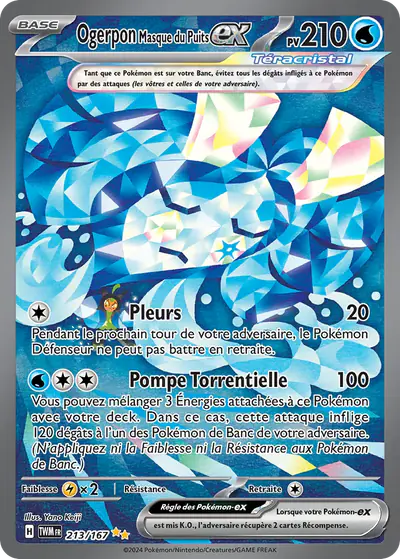 Image de la carte Pokemon Ogerpon Masque du Puits ex 213/167