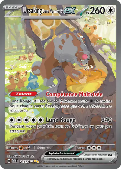 Image de la carte Pokemon Ursaking Lune Vermeille ex 216/167