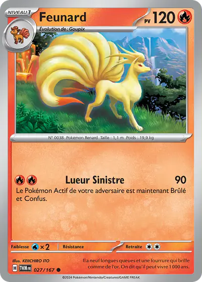 Image de la carte Pokemon Feunard 027/167