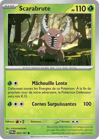 Image de la carte Pokemon Scarabrute 003/167