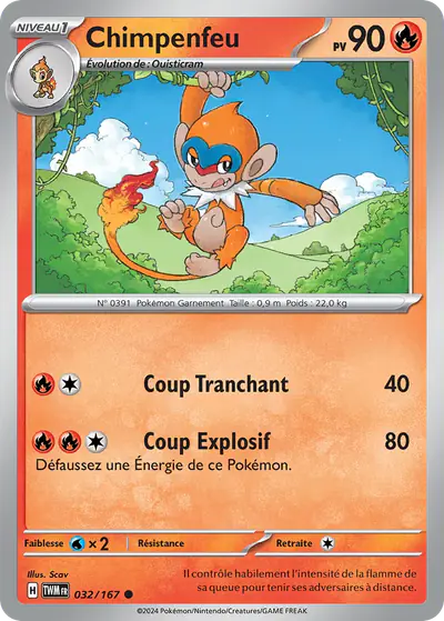 Image de la carte Pokemon Chimpenfeu 032/167