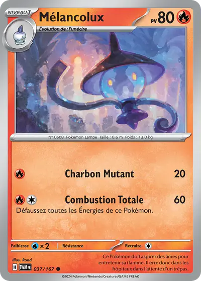 Image de la carte Pokemon Mélancolux 037/167