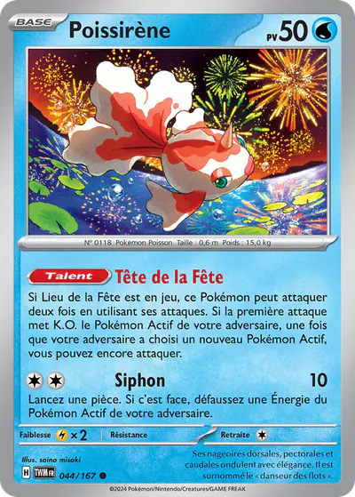 Image de la carte Pokemon Poissirène 044/167