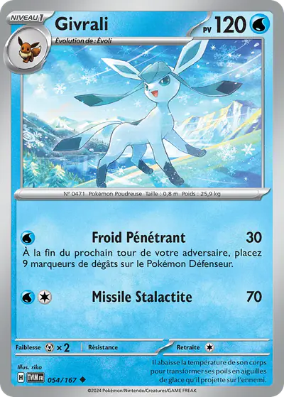 Image de la carte Pokemon Givrali 054/167