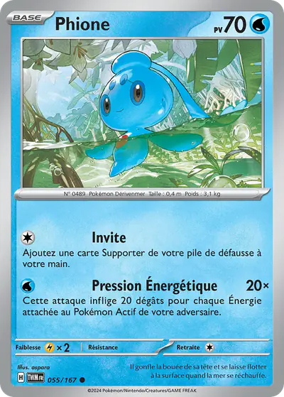 Image de la carte Pokemon Phione 055/167