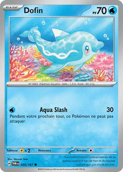 Image de la carte Pokemon Dofin 059/167