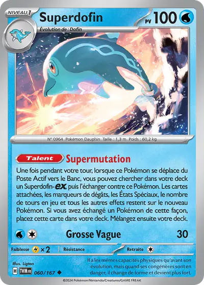 Image de la carte Pokemon Superdofin 060/167